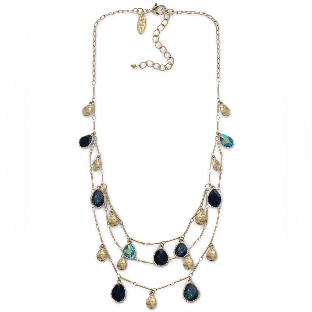 Style & Co silver tone and Blue Layered Necklace